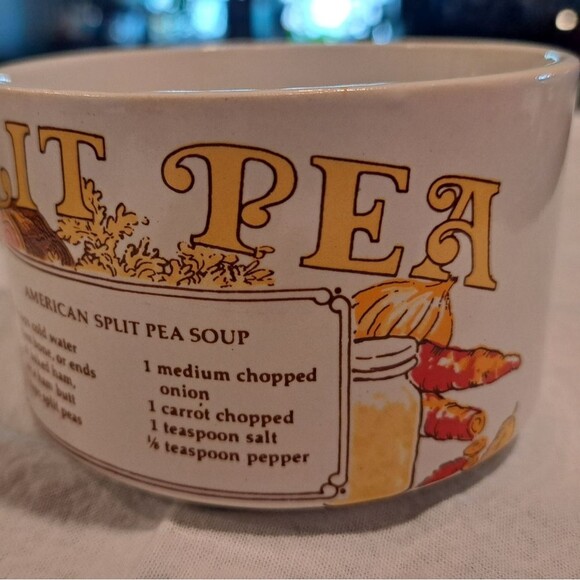 Vintage Split Pea Soup mug cup bowl with Split Pea Soup recipe - Picture 5 of 7